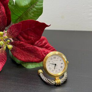 Lee Cardeen Quartz Watch, Tested, Small Table Clock, Miniature Metal Watch.